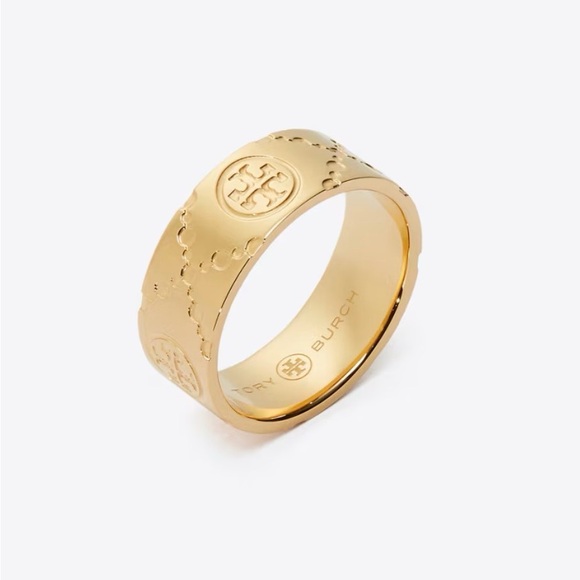 Tory Burch ICON T MONOGRAM RING - NWT/Dust Bag Size 7 - Picture 3 of 8